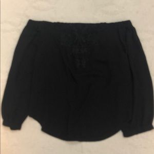 Black off/shoulder blouse